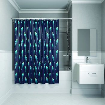 Штора для ванны Iddis Basic B08P218i11 2000x1800 Темно-синий — фото 1, Шторы для ванной