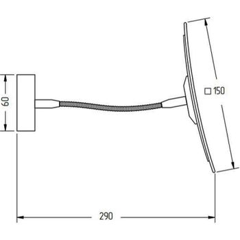 Косметическое зеркало Migliore Kvant 29762 с увеличением Хром — фото 3, Косметические зеркала