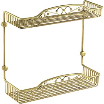 Полка корзина Migliore Complementi 22023 Бронза — фото 1, Полки для ванной и душа