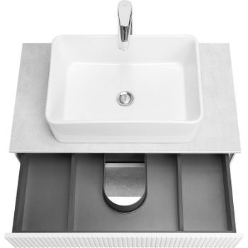 Тумба под раковину Aquaton Марбл 80 1A276201MH4C0 подвесная Слэйт Белый матовый — фото 12, Тумбы под раковину