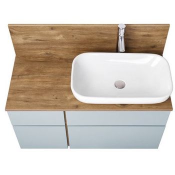 Тумба под раковину Aquaton Мишель 100 1A256901MIX30 подвесная Дуб рустикальный Фьорд — фото 2, Тумбы под раковину