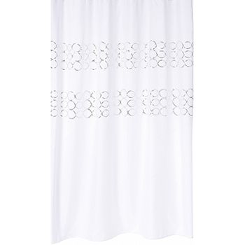 Штора для ванны Ridder Paillette 180х200 48324 Белая Золотая — фото 1, Шторы для ванной