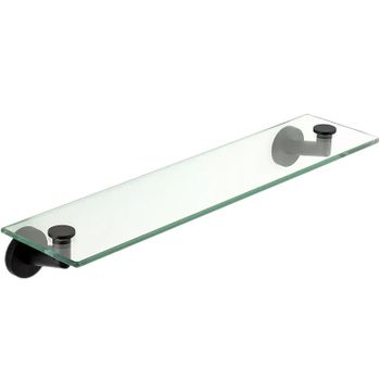 Стеклянная полка Remer Guest GS20NO Черная матовая — фото 1, Полки для ванной и душа