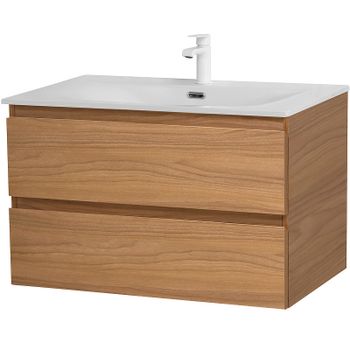 Тумба под раковину Cezares Molveno 80 MOLVENO-80-2C-SO-NC подвесная Noce Chiaro — фото 2, Тумбы под раковину