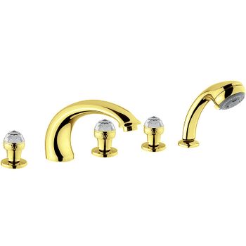 Смеситель на борт ванны Migliore Axo 18506 Золото — фото 1, Смесители на борт ванны