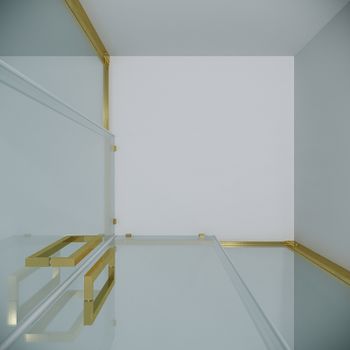 Душевой уголок Grossman Cosmo 80х80 300.K33.02.8080.32.00 профиль Золото сатин стекло прозрачное — фото 5, Квадратные душевые уголки