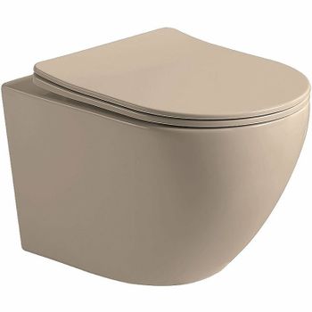 Унитаз Vincea Globo VT1-14SMC подвесной Капучино матовый с сиденьем Микролифт — фото 1, Подвесные унитазы