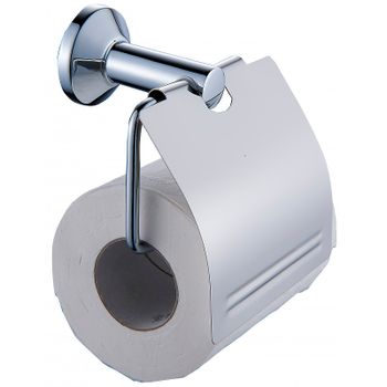 Держатель туалетной бумаги CeramaLux Fleur 78307 с крышкой Хром — фото 1, Держатели туалетной бумаги