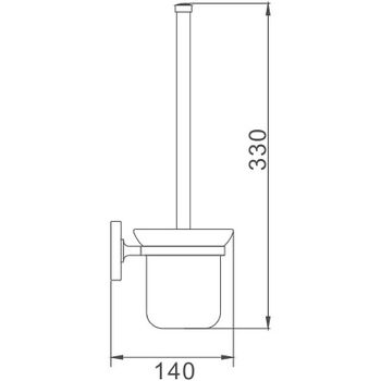 Ершик для унитаза Haiba HB1910 Хром — фото 2, Ершики для унитаза
