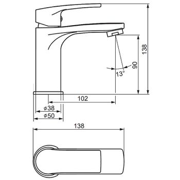 Смеситель для раковины Damixa Eclipse 2.0 480210000 Хром — фото 4, Смесители для раковины