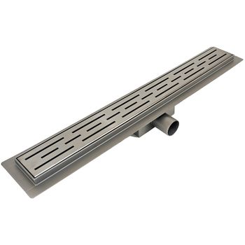 Душевой лоток Esbano Meta 70 M-RAIN-70GM ESTRMETRAIN70GM с решеткой Оружейная сталь — фото 1, Душевые лотки