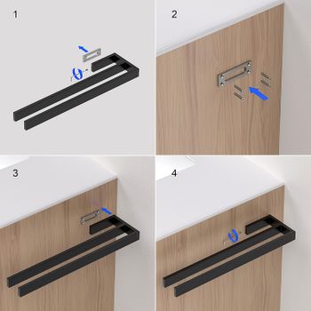 Полотенцедержатель Timo Petruma 15252/17 двойной Золото матовое — фото 7, Полотенцедержатели