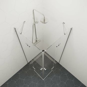 Душевой уголок Triton Дельта-Хром 90х90 Щ0000054216 профиль Хром стекло прозрачное — фото 5, Квадратные душевые уголки