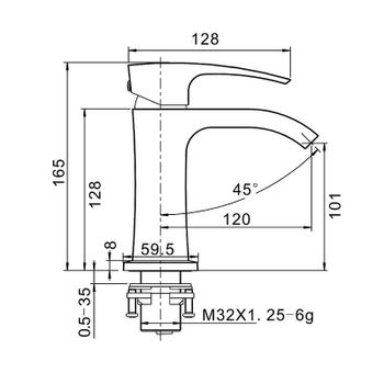 Смеситель для раковины Gappo G07-6 G1007-6 Черный матовый — фото 11, Смесители для раковины
