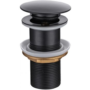 Донный клапан Allen Brau Priority 5.31024-31 click-clack Черный матовый — фото 1, Донные клапаны