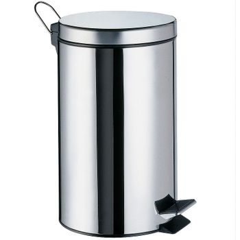 Ведро для мусора WasserKRAFT K-612 Нержавеющая сталь — фото 1, Мусорные ведра