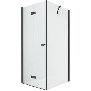 Душевой уголок New Trendy New Soleo Black 90х70 L D-0235A/D-0113B профиль Черный стекло прозрачное — фото 1, Прямоугольные душевые уголки