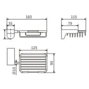Мыльница CeramaLux Neo 51005 Хром — фото 2, Мыльницы