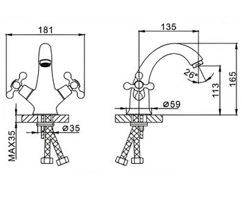 Смеситель для раковины Frap H19 F1019 Хром — фото 9, Смесители для раковины