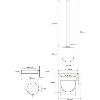 Ершик для унитаза Bemeta Neo 104113019 Нержавеющая сталь — фото 2, Ершики для унитаза
