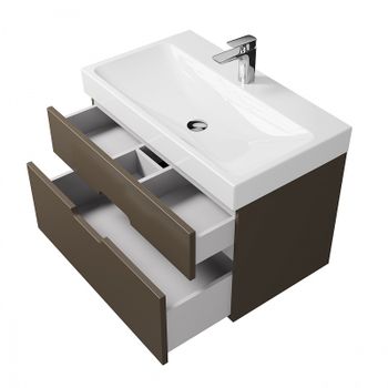 Тумба под раковину Creto Malibu 80 7-1078Cap подвесная Capuchino — фото 3, Тумбы под раковину