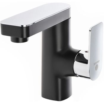 Смеситель для раковины Orange OneLife P08-021b Черный матовый Хром глянцевый — фото 1, Смесители для раковины