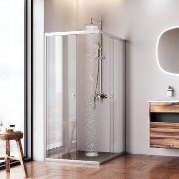 Душевой уголок AM.PM Sunny 120х90 W87G-403-12090-MT профиль Хром матовый стекло прозрачное — фото 4, Прямоугольные душевые уголки