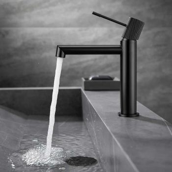 Смеситель для раковины Vincea Desire VBF-1D1MB Черный матовый — фото 8, Смесители для раковины