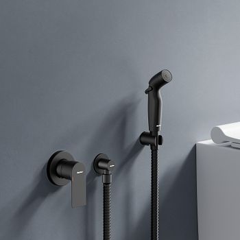 Гигиенический душ со смесителем Damixa Apollo 477510300 Черный матовый — фото 3, Гигиенические души