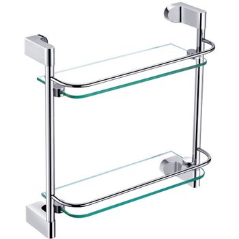 Стеклянная полка CeramaLux Neo 51015 Хром — фото 1, Полки для ванной и душа