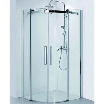 Душевой уголок Azario Ottawa 100х100 AZ-NKE2142 профиль Хром стекло прозрачное — фото 1, Душевые уголки четверть круга