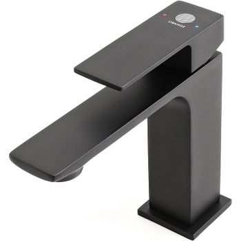 Смеситель для раковины Orange Lutz M04-021b Черный — фото 4, Смесители для раковины