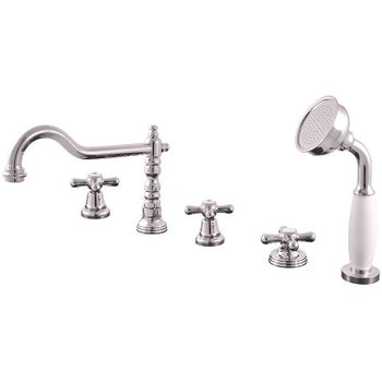 Смеситель на борт ванны Rav Slezak Morava retro MK164.5P Хром — фото 1, Смесители на борт ванны