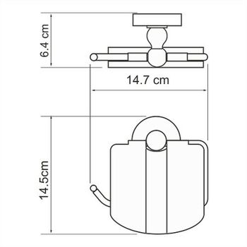 Держатель туалетной бумаги WasserKRAFT Regen K-6925 с крышкой Хром — фото 3, Держатели туалетной бумаги