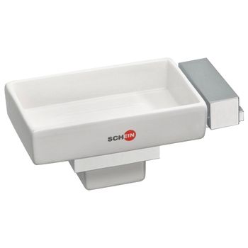 Мыльница настенная Schein Rembrandt 062CS-L Хром, Белый — фото 1, Мыльницы