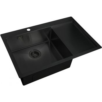 Кухонная мойка ZorG Light Grafit ZL R 780510-L GRAFIT Графит — фото 1, Кухонные мойки