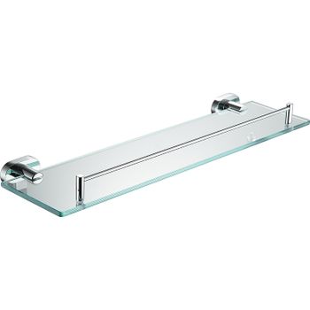 Стеклянная полка Belz B900 B90007 Хром — фото 1, Полки для ванной и душа