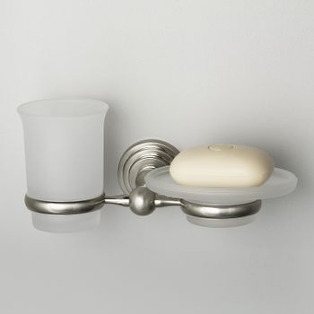 Товар: Стакан для зубных щеток с мыльницей WasserKRAFT Ammer K-7026 Хром матовый - фото 2 Стакан для зубных щеток с мыльницей WasserKRAFT Ammer K-7026 Хром матовый — фото 2, Стаканы для зубных щеток