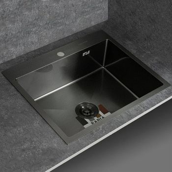 Кухонная мойка Fabia 60х50 60503G Графит — фото 4, Кухонные мойки