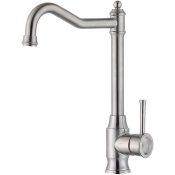 Смеситель для кухни ZorG Steel Hammer SH 5208 INOX Нержавеющая сталь — фото 1, Смесители для кухни