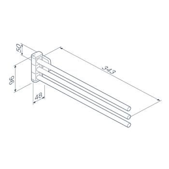 Держатель для полотенец AM.PM Gem A9032722 поворотный Черный — фото 6, Полотенцедержатели