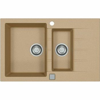 Кухонная мойка Alveus Granital Cadit 70 Beige G55 790x500 1131359 Бежевая — фото 1, Кухонные мойки