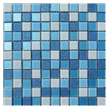 Стеклянная мозаика Orro Mosaic Cristal Blue Lagoon 29,5х29,5 см — фото 1, Мозаика