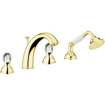 Смеситель на борт ванны Webert Karenina KA730101010 Золото — фото 1, Смесители на борт ванны