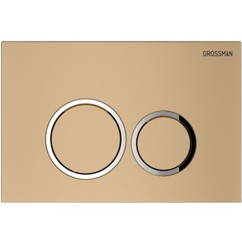 Клавиша смыва Grossman Galaxy 700.K31.01.310.310 Золото матовое — фото 1, Кнопки смыва