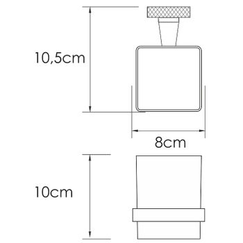 Стакан для зубных щеток WasserKRAFT Tauber K-64428 Никель — фото 6, Стаканы для зубных щеток