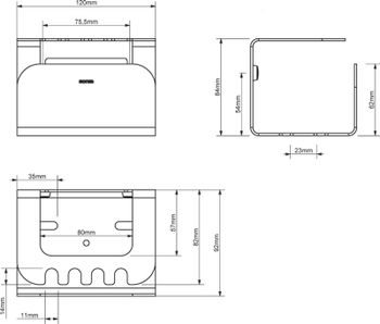 Держатель для зубных щеток Sonia Quick 185283 Черный матовый — фото 3, Стаканы для зубных щеток