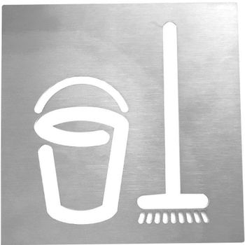 Табличка Хозяйственное помещение Bemeta Hotel 111022092 Хром — фото 1, Таблички для санузла и общественных мест