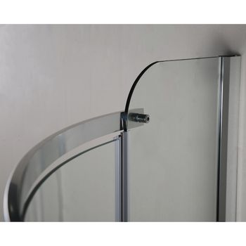 Душевой уголок Grossman GR-7090 190х90 профиль Хром стекло прозрачное — фото 2, Душевые уголки четверть круга