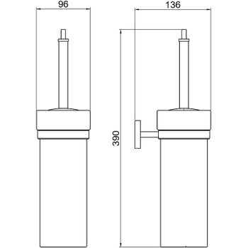 Ершик для унитаза Aquatek Бетта AQ4610CR Хром — фото 2, Ершики для унитаза